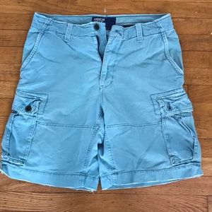 Men’s blue cargo shorts